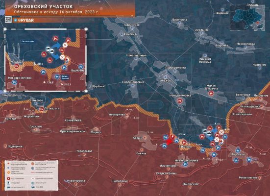 Карта боевых действий на Украине: Ореховский участок: вылазки 82 одшбр на Вербовое
